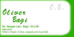 oliver bagi business card