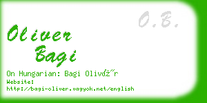 oliver bagi business card